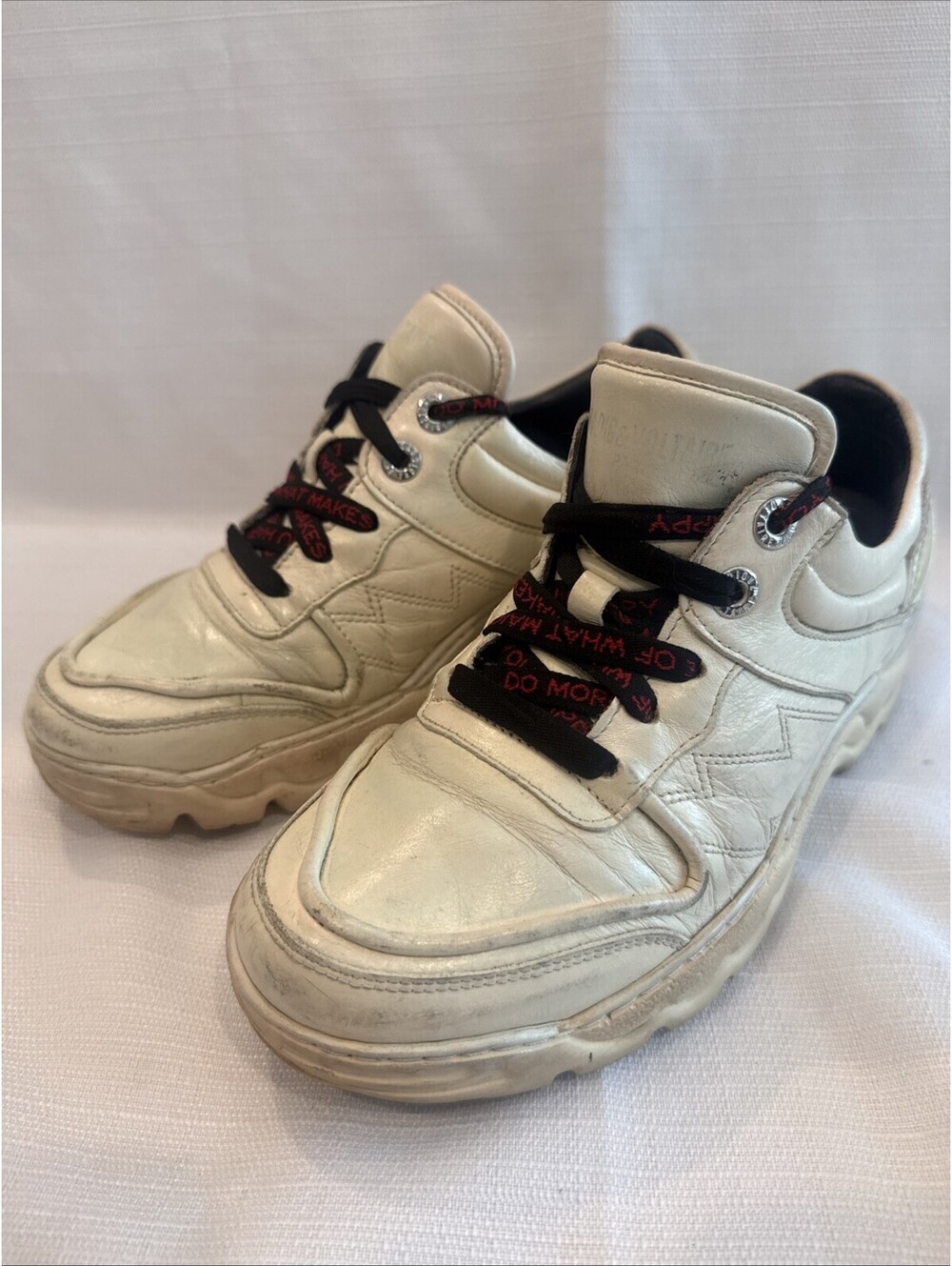 Zadig & Voltaire Blaze Leather Sneakers Shoes Women's 38 US 8